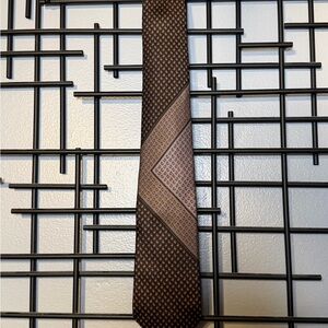 Neiman Marcus Dark Brown Geometric Tie